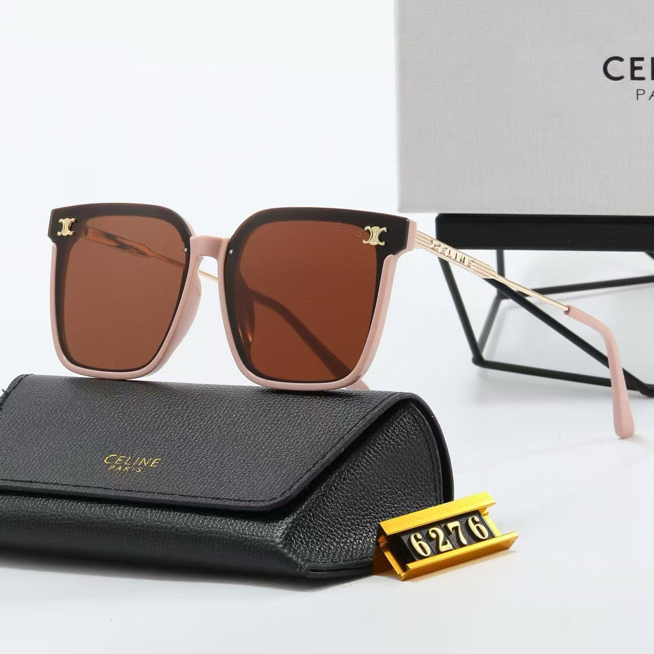 5 Colors Fashion Metal Temple Sunglasses  6276