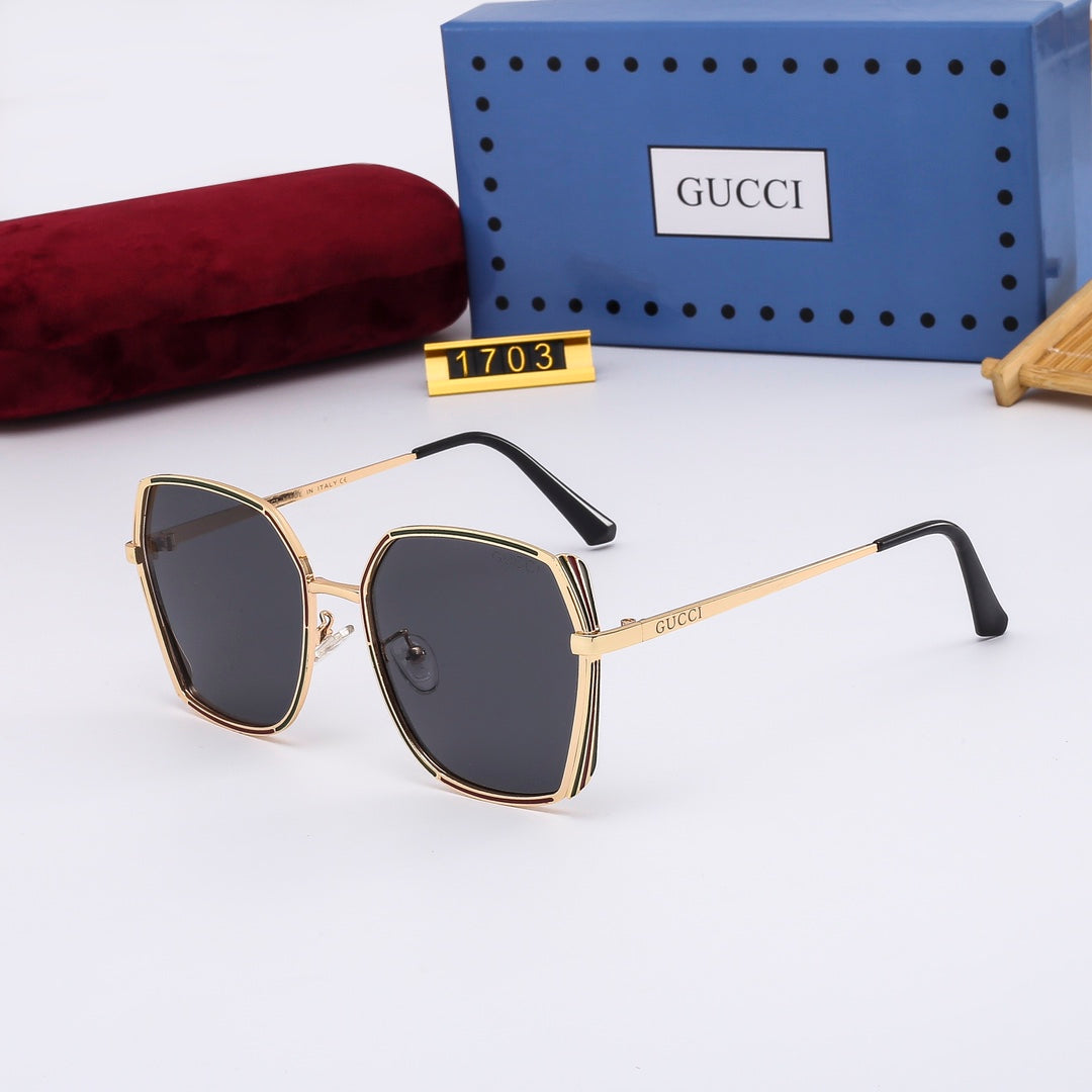 4-color trendy plain sunglasses   1703