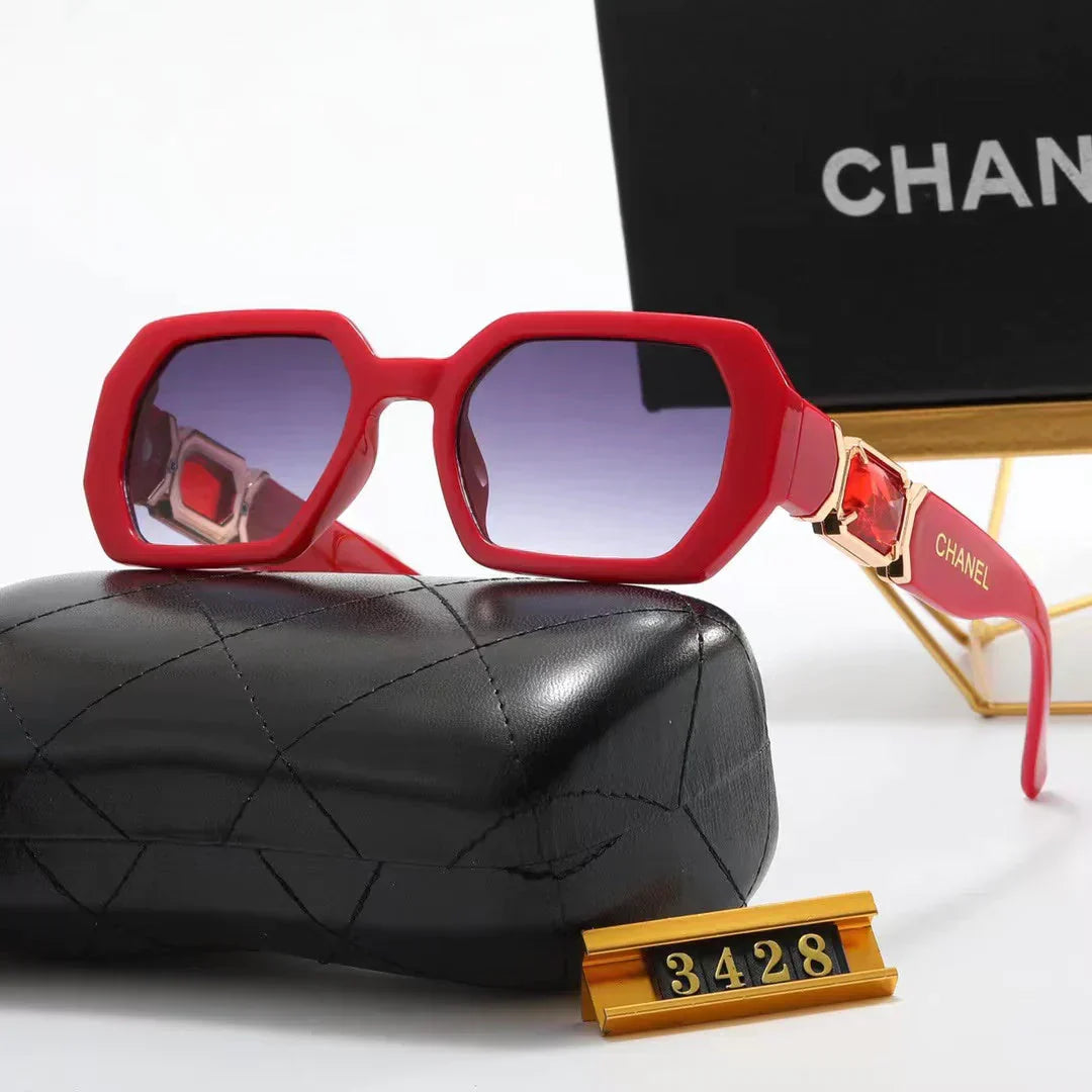 7-color fashion rhinestone temple polarized sunglasses