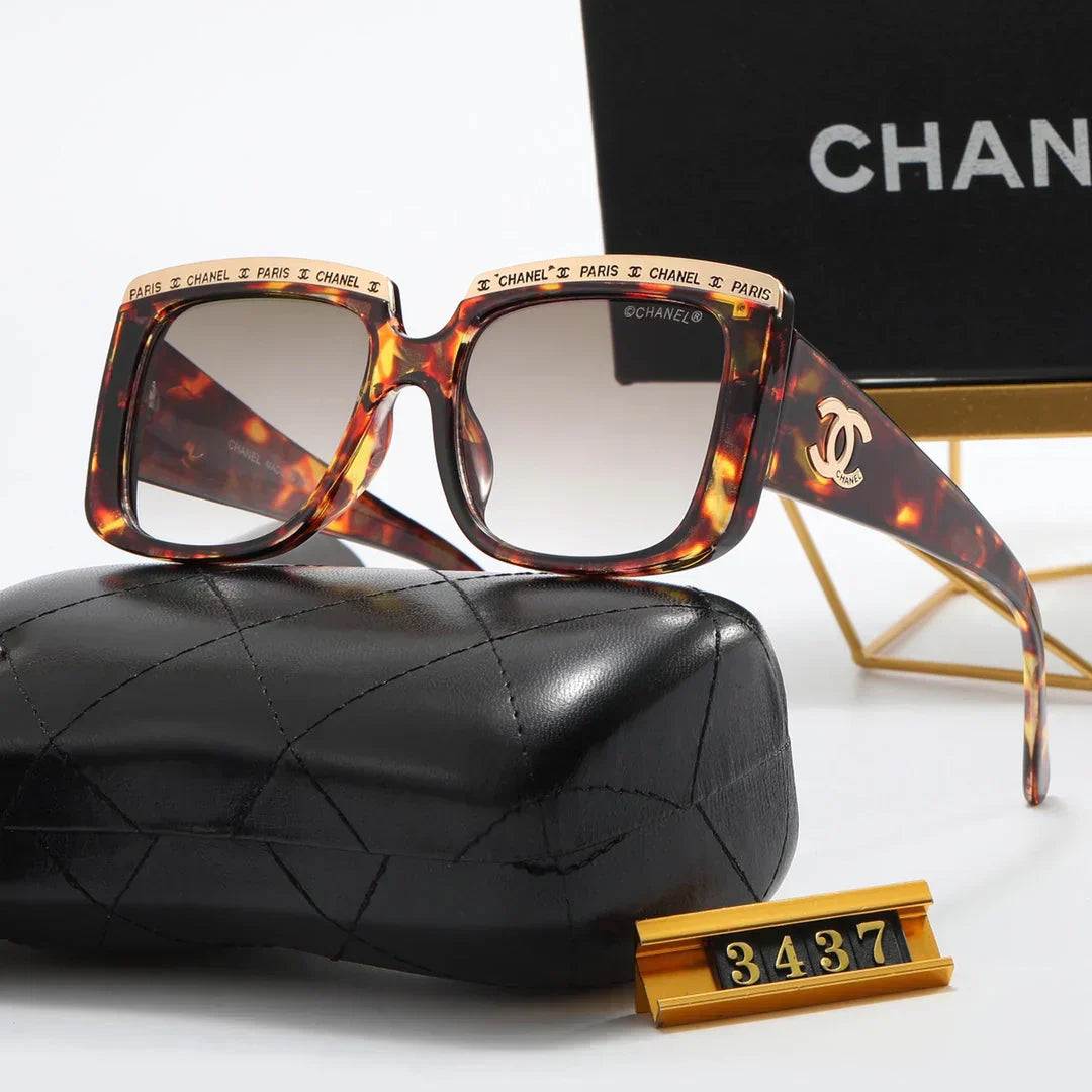 4 color fashion  letter eyebrow polarized sunglasses